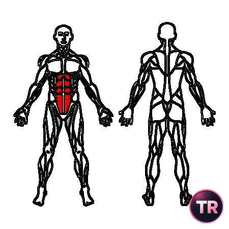 Abdominal crunches with legs apart