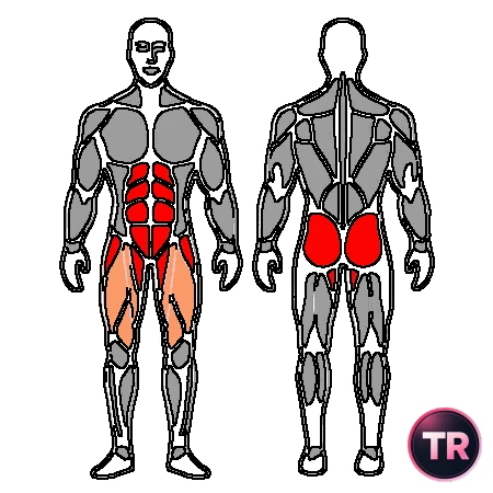 Crunches with adductor in isometric