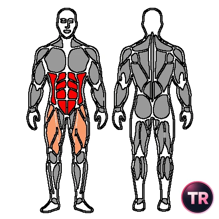 Encogimientos: mano contraria va al lateral de la pierna levantada