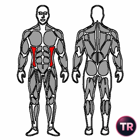 Estiramiento de abdominales oblicuos de pie brazo sobre la cabeza