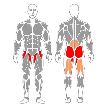 Extensión de cadera de pie con pierna estirada