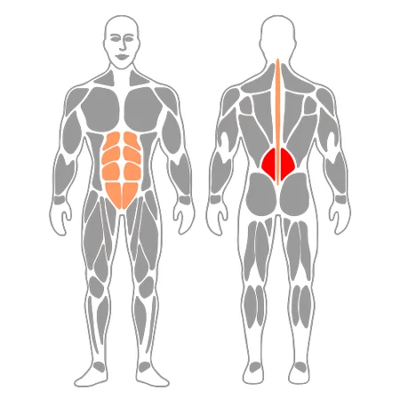 Extensión lumbar de pie