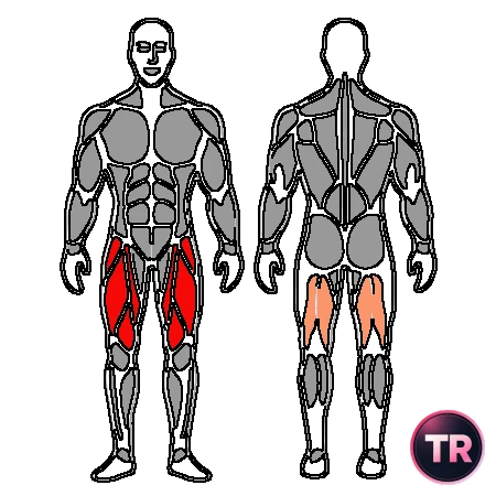 One-leg extension in horizontal machine