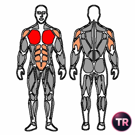 Flexiones de brazos con rodillas apoyadas