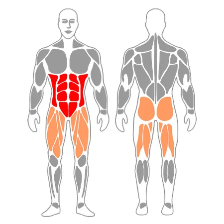 Giros de tronco contra rodilla flexionada del mismo lado