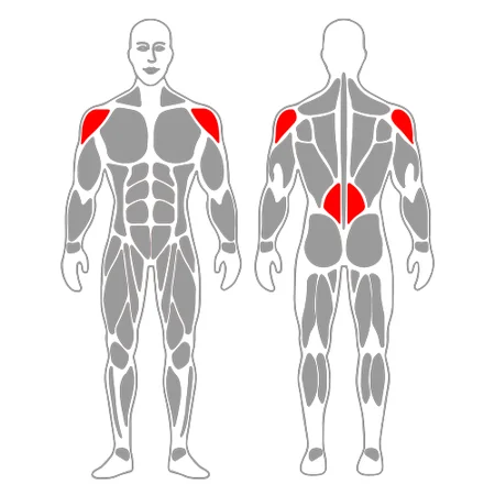 Remo al cuello horizontal con cuerda