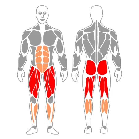 Zancada lateral con barra