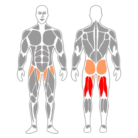 Curl femoral a una pierna con máquina de pie