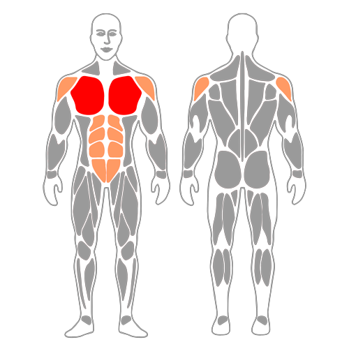 Aperturas de pectoral con mancuernas en banco inclinado