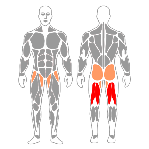 Curl femoral a una pierna con máquina de pie