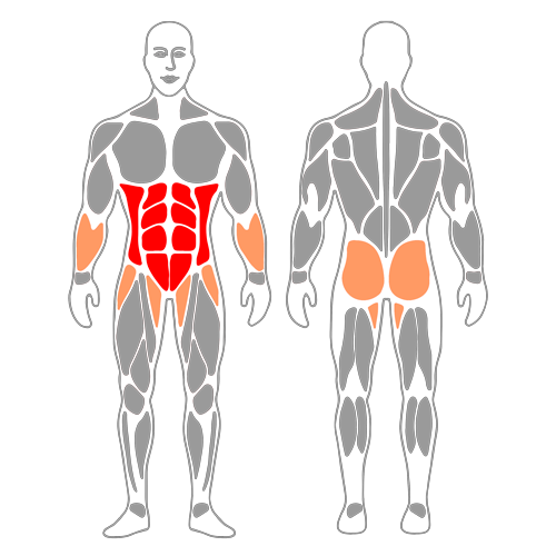 Elevación de piernas y giro de cintura en suspension
