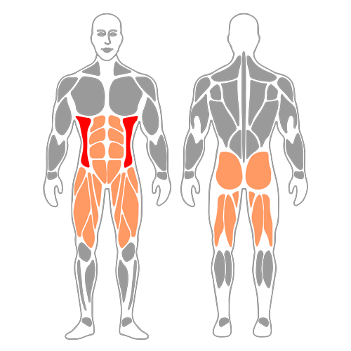 Encogimientos laterales con piernas flexionadas