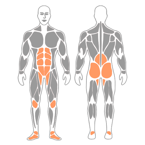 Equilibrio sobre tabla de equilibrio con ojos cerrados