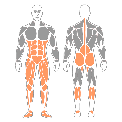 Equilibrio a una pierna sobre toalla