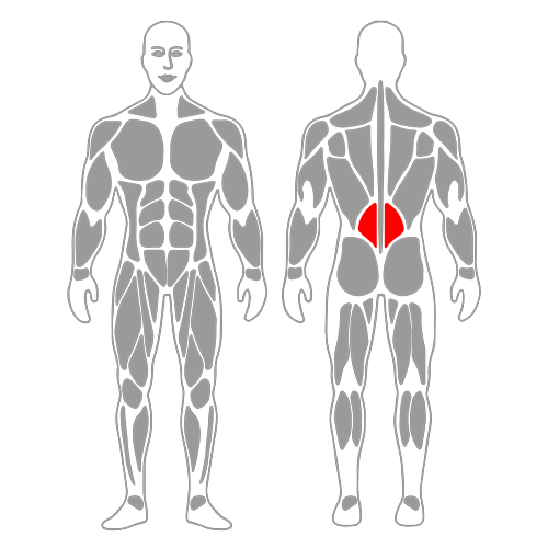 Estiramiento lumbar de rodillas