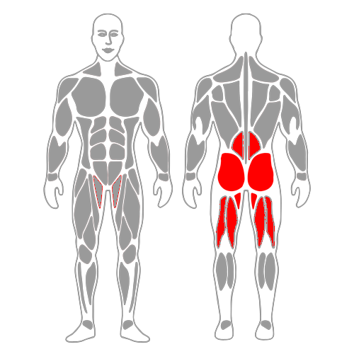 Extensión de una cadera en máquina de pie