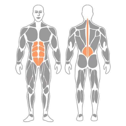 Extensión de tronco tumbado prono