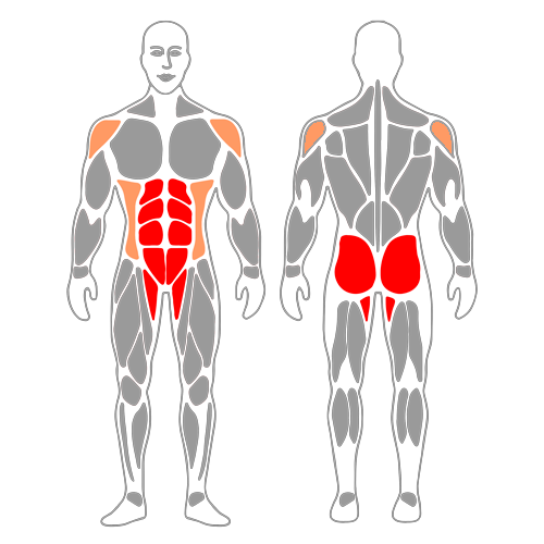 Plancha y patada lateral