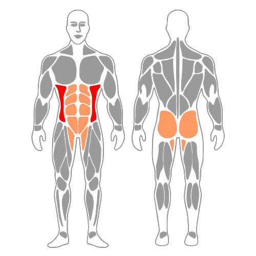 Flexión de tronco y de caderas simultáneamente