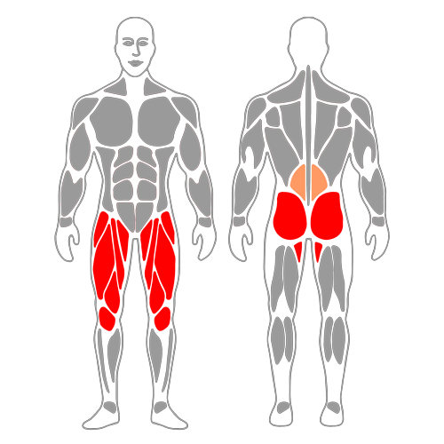 Media sentadilla con barra desde soporte