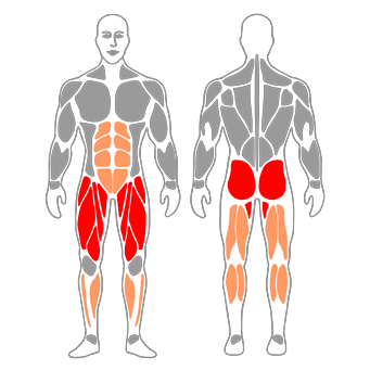Media sentadilla y salto vertical con manos en la nuca