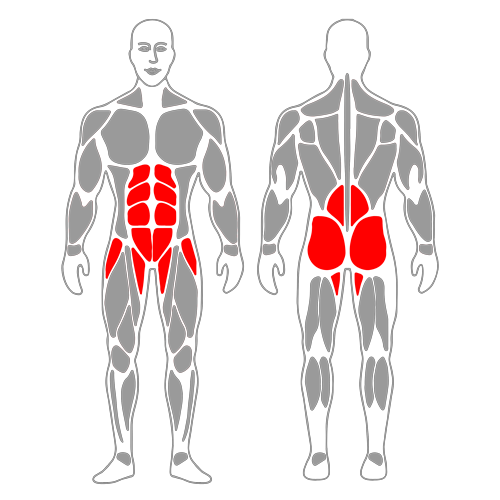 Plancha inversa con elevación de pierna