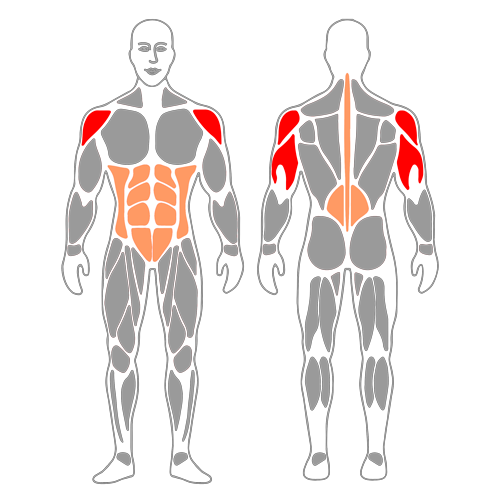 Press de hombro con kettlebell una rodilla en el suelo