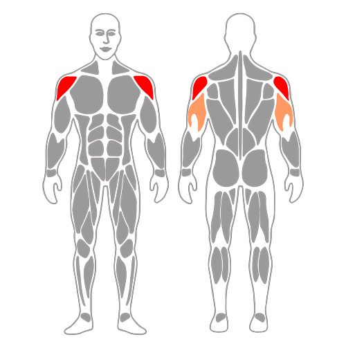 Press frontal de hombros en máquina sentado y agarre neutro