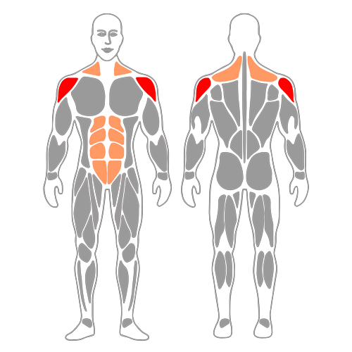 Press militar o de hombros con mancuernas de pie
