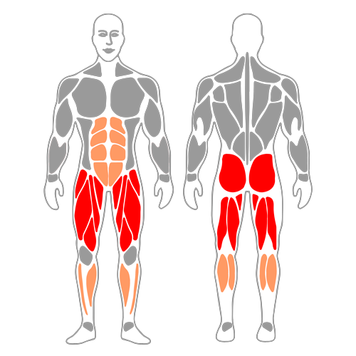 Zancada lateral con barra