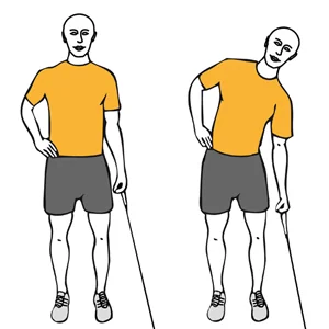 Flexión lateral de tronco con cable-polea de pie