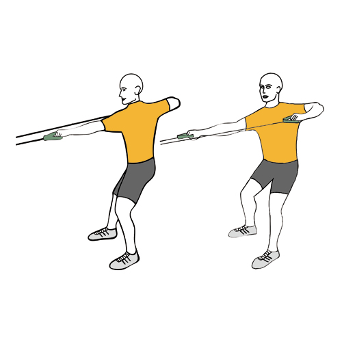 Remo alterno con poleas o gomas de pie