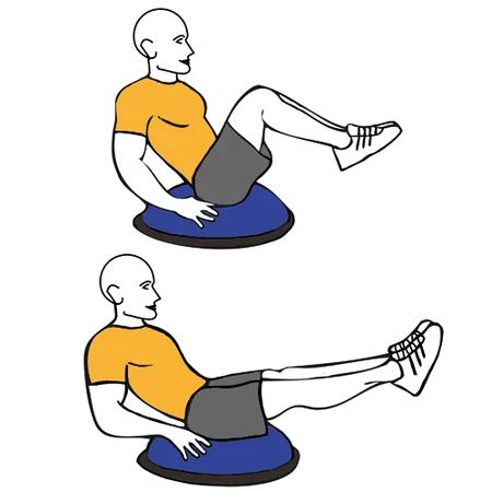 Encogimientos sobre bosu