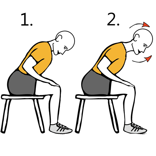 Extensión cervical sentado