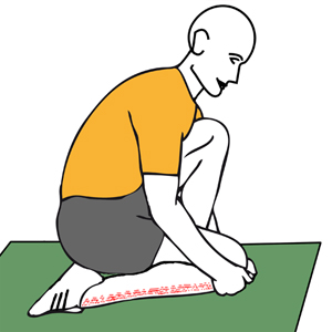 Estiramiento del tibial anterior de cuchillas