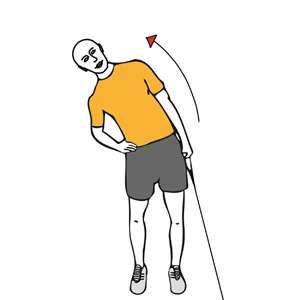 Flexión lateral de tronco cable-polea de pie