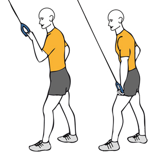 Extensión de tríceps a una mano con cable-polea