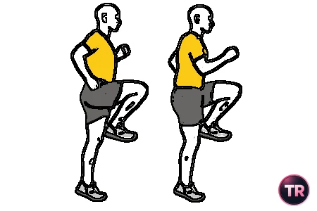 Elevación de rodillas o skipping