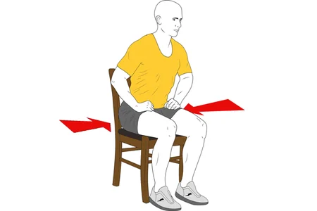 Contracción isométrica de gluteos sentado