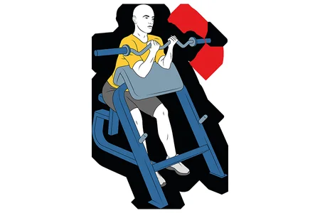Curl de biceps en banco predicador o scott