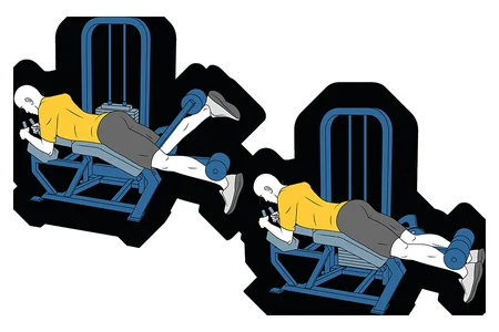 Curl femoral a una pierna con maquina