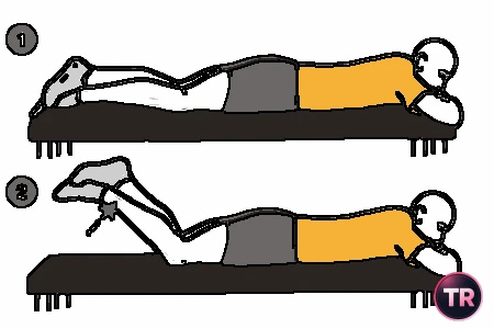 Curl femoral con ayuda de la otra pierna