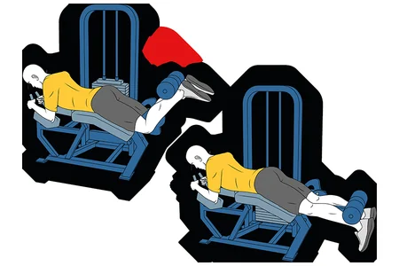 Curl femoral con maquina