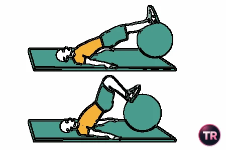 Curl femoral con pelota de Pilates