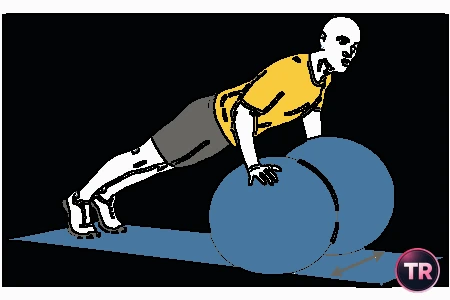 Desplazamiento horizontal sobre pelotas de Pilates