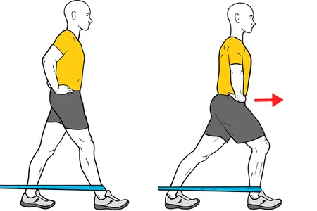 Dorsiflexión de tobillo con banda elástica
