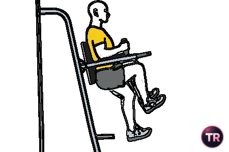 Elevación de piernas flexionadas en máquina