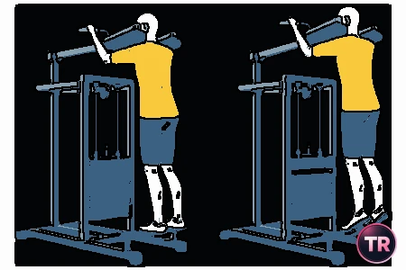 Elevación de talones de pie en máquina