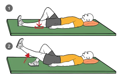 Elevación de una pierna en extensión