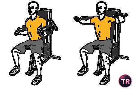 Lateral raise on a machine seated